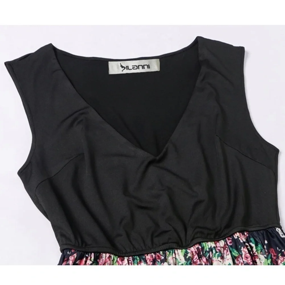 Women's Flower Floral Print Dresses Cocktail Party Dress size small stretchy - Picture 4 of 9